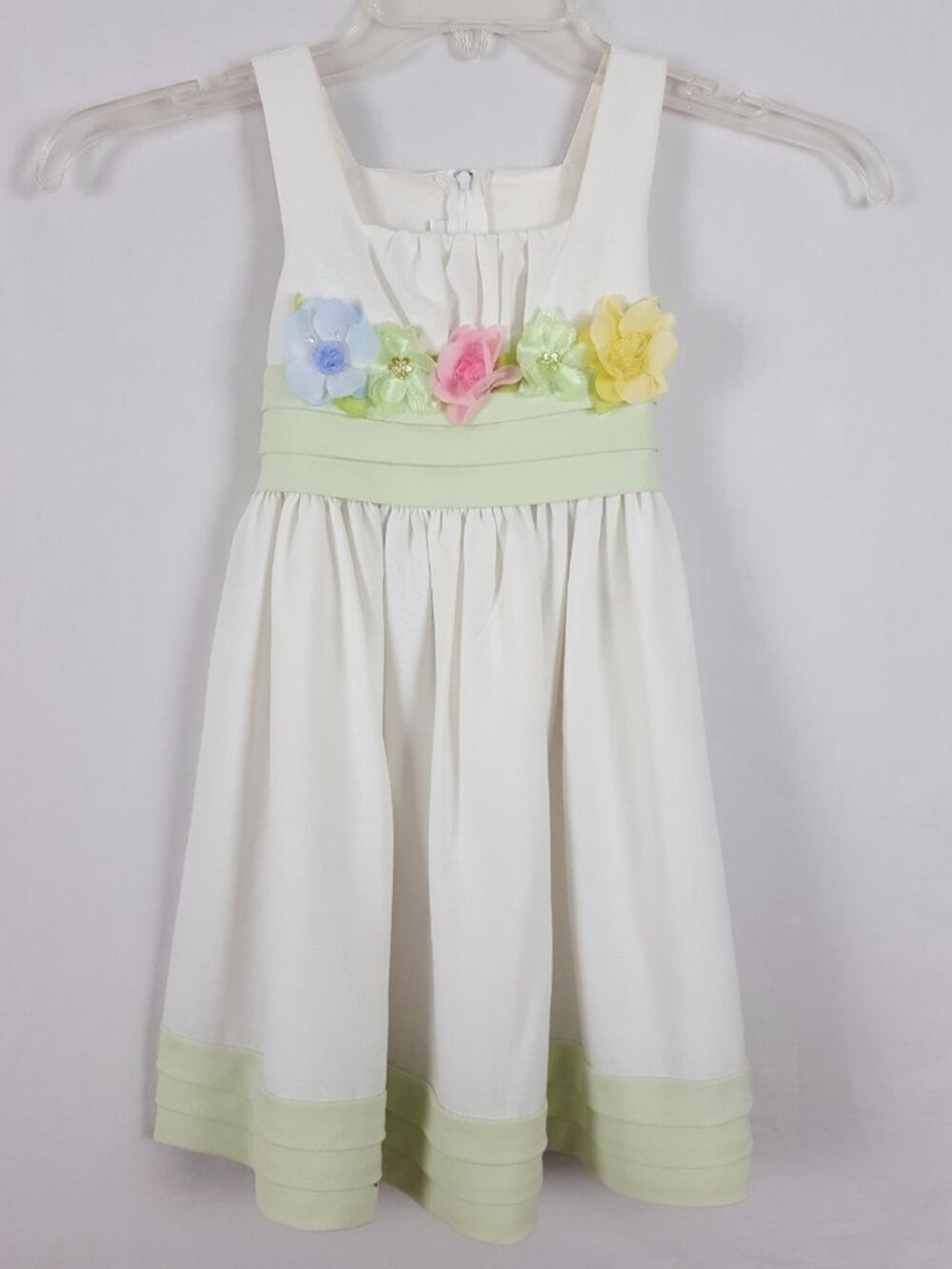BONNIE JEAN sleeveless Empire Waist Floral Summer Easter dress size 5